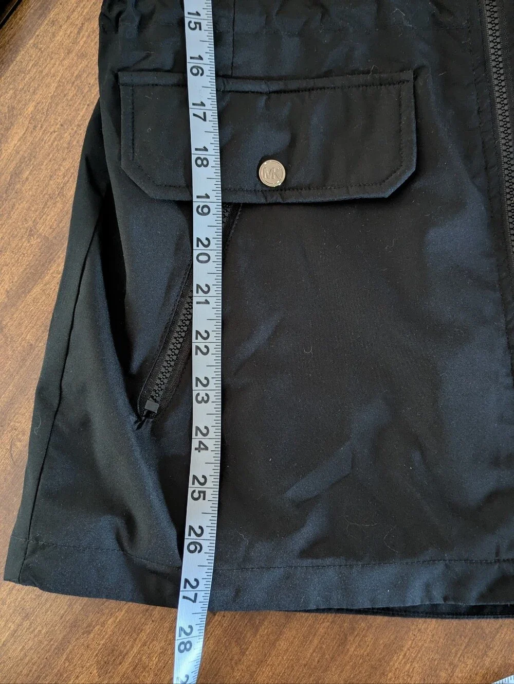 Michael Kors Black Hooded Utility Jacket XS
